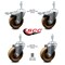 Service Caster 4 Inch High Temp Phenolic Swivel 10mm Stem Caster Total Lock Brake SCC, 2PK SCC-TSTTL20S414-PHRHT-M1015-2-S-2 - alternate 5